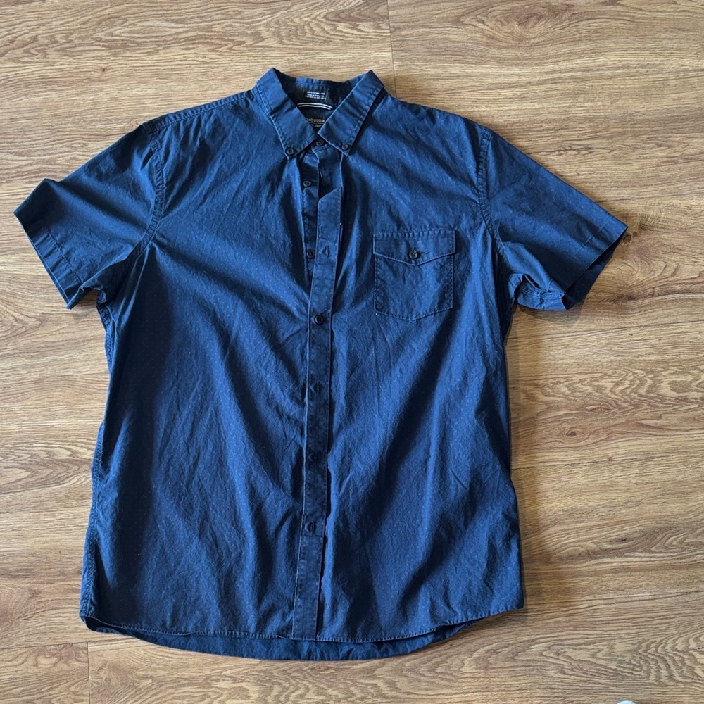 Nordstrom Dark Blue Casual Button Down Shirt